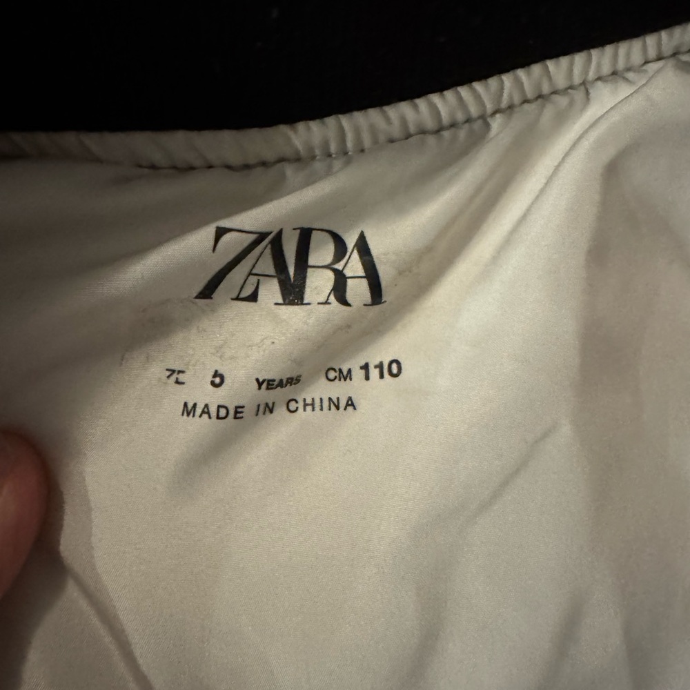 Zara Black and White Varsity Jacket with Green Lettering - Picture 4 of 4
